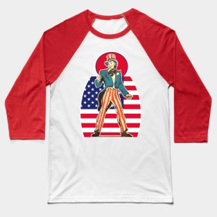 United States of America Uncle Sam patriot Baseball T-Shirt